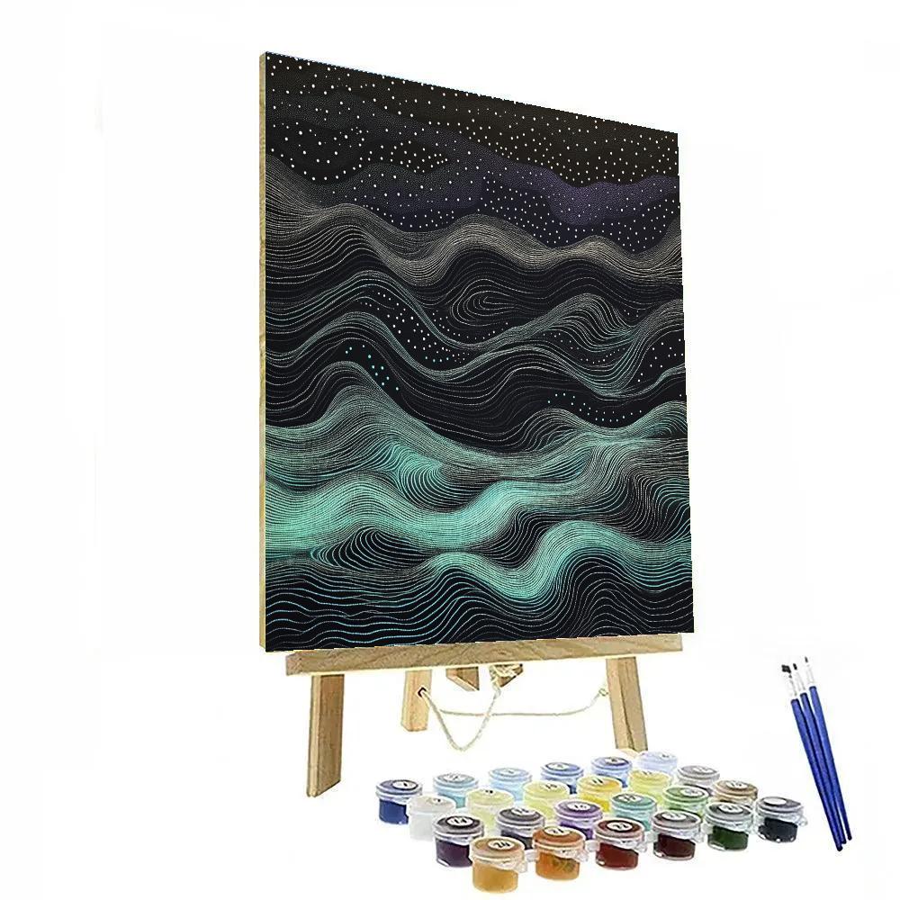 Georges Seurat Inspired Midnight Topography Paint by numbers kits