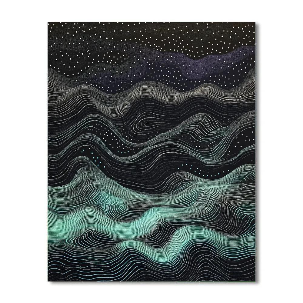 Georges Seurat Inspired Midnight Topography Paint by numbers kits