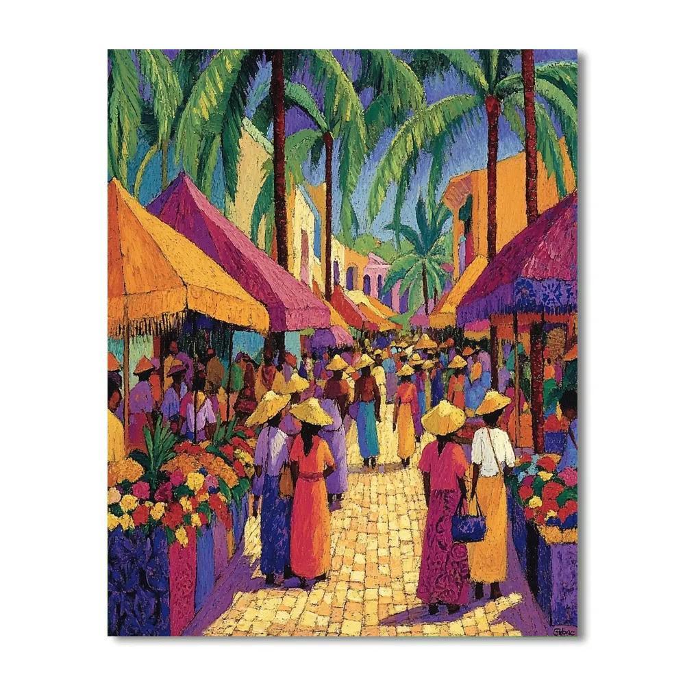 Paul Gauguin Inspired Tahitian Market Paint by numbers art