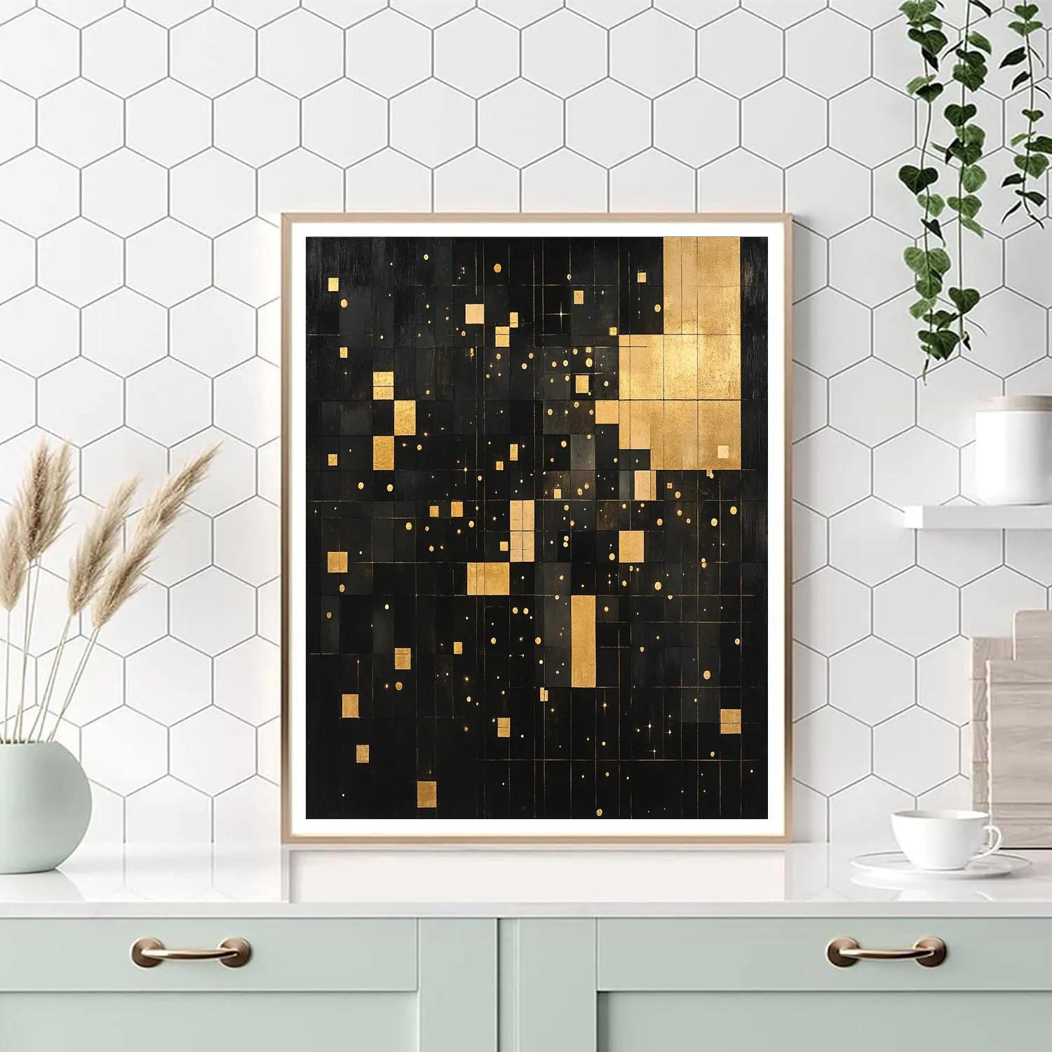 Kazimir Malevich Inspired Fragmented Solar Grid painting number kit