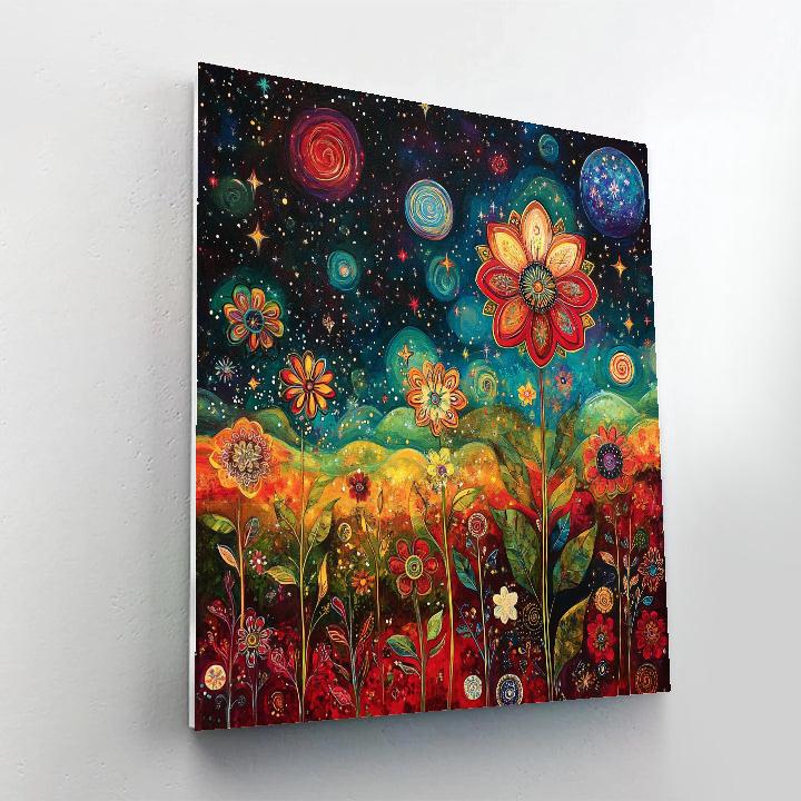 Frida Kahlo Inspired Cosmic Flora Symphony paint by color