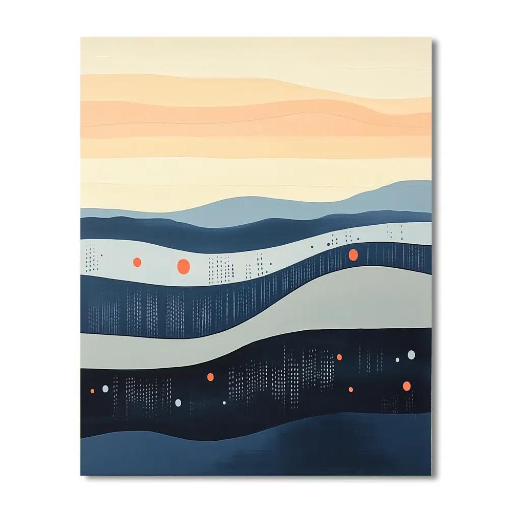 Paul Klee Inspired Horizon Choir paint by color