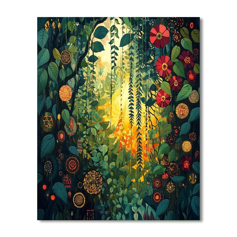 Frida Kahlo Inspired Symbolic Rainforest Reverie Paint by numbers kits