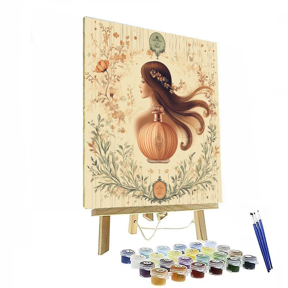 Alphonse Mucha Inspired Perfume Poster painting number kit