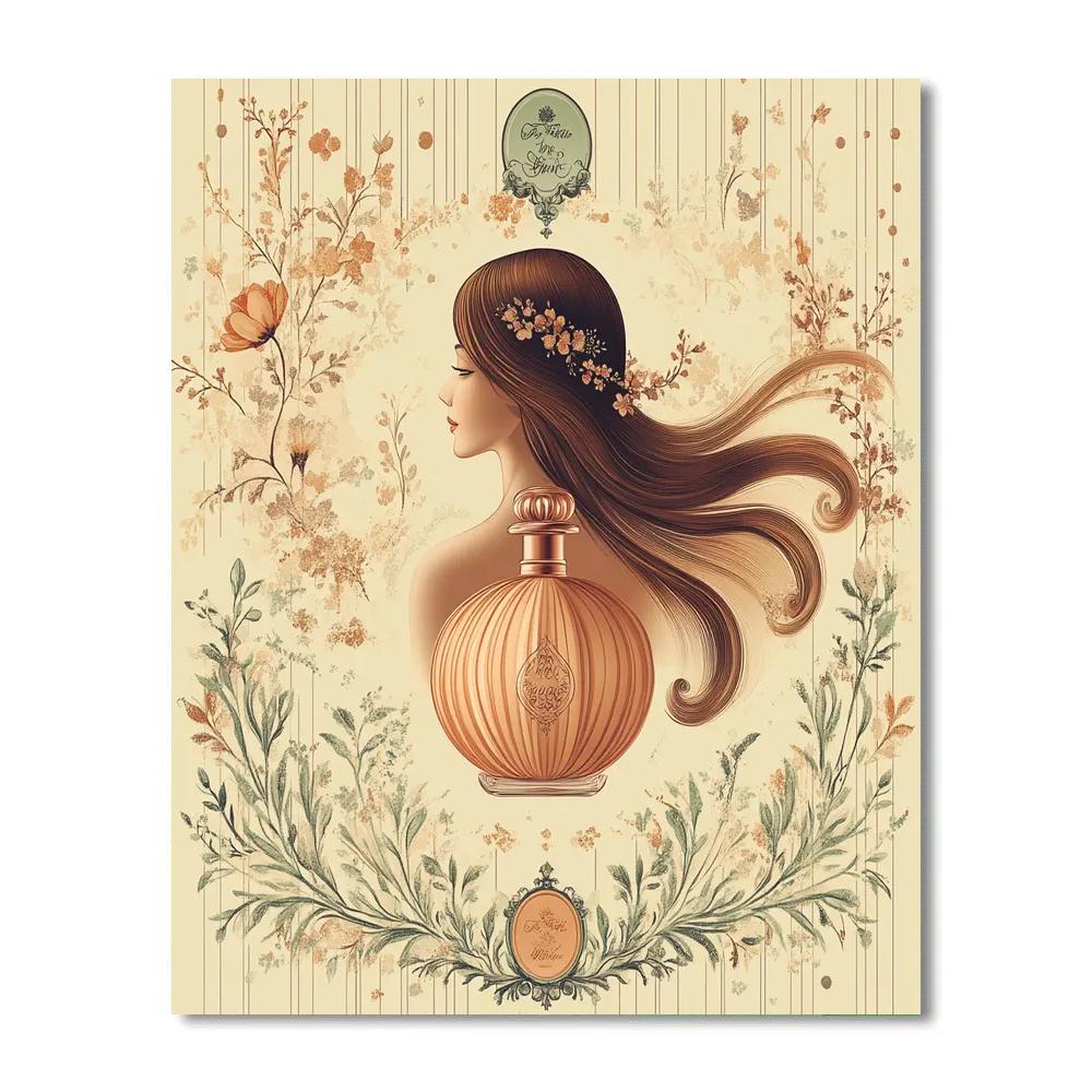 Alphonse Mucha Inspired Perfume Poster painting number kit