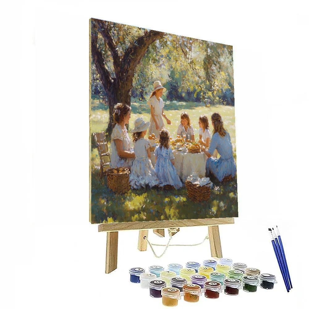 Pierre-Auguste Renoir Inspired Family Picnic painting number kit
