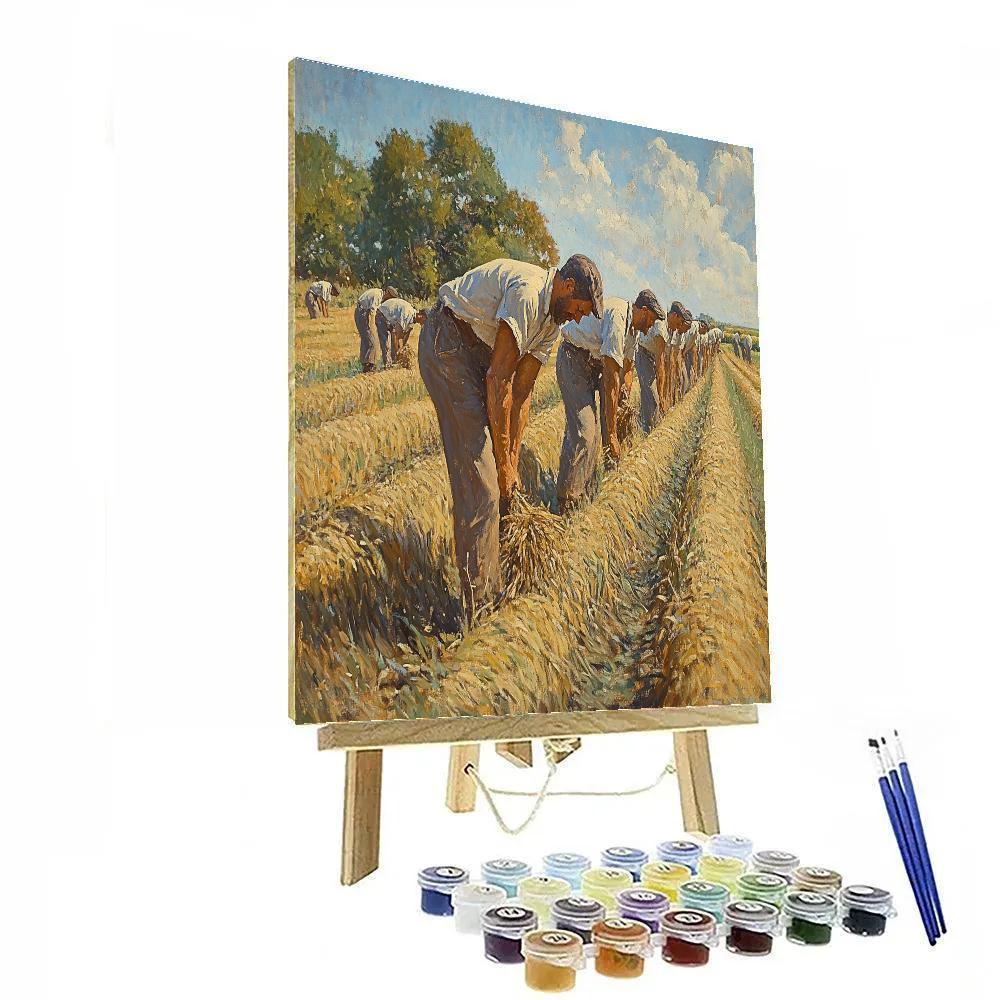 Jean-Francois Millet Inspired Harvest Workers painting number kit