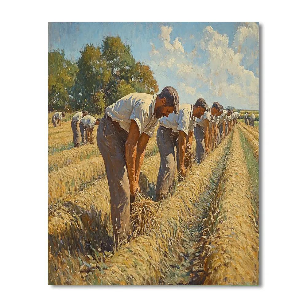 Jean-Francois Millet Inspired Harvest Workers painting number kit