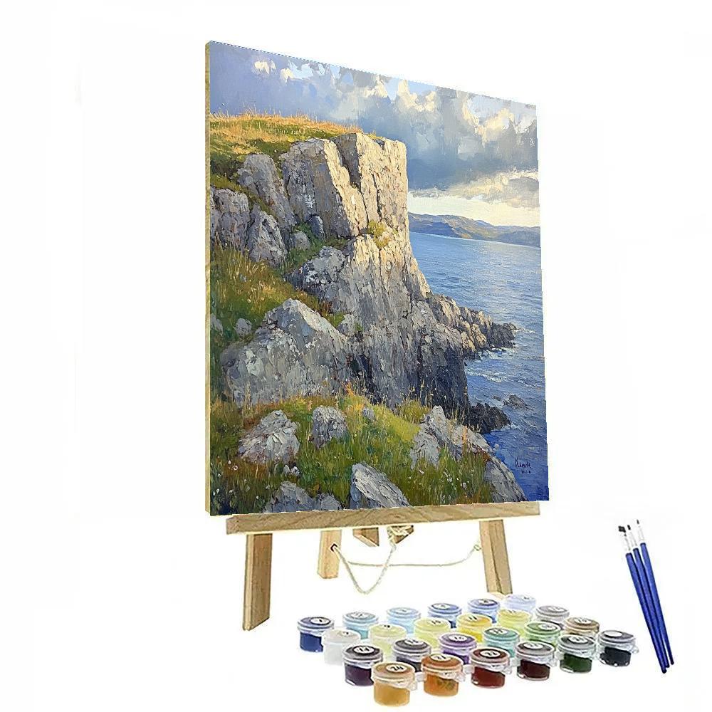 Gustave Courbet Inspired Storm Ridge paint by number