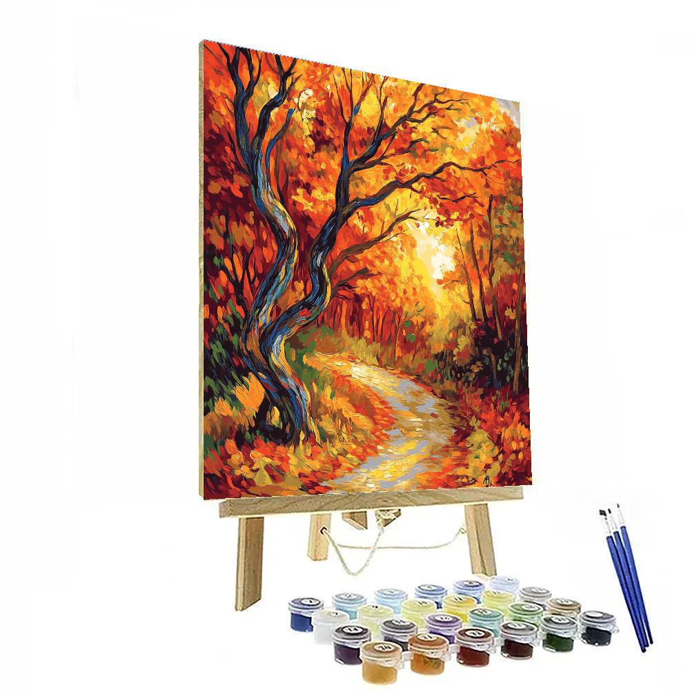 Van Gogh Inspired Autumn Forest Paint by numbers art