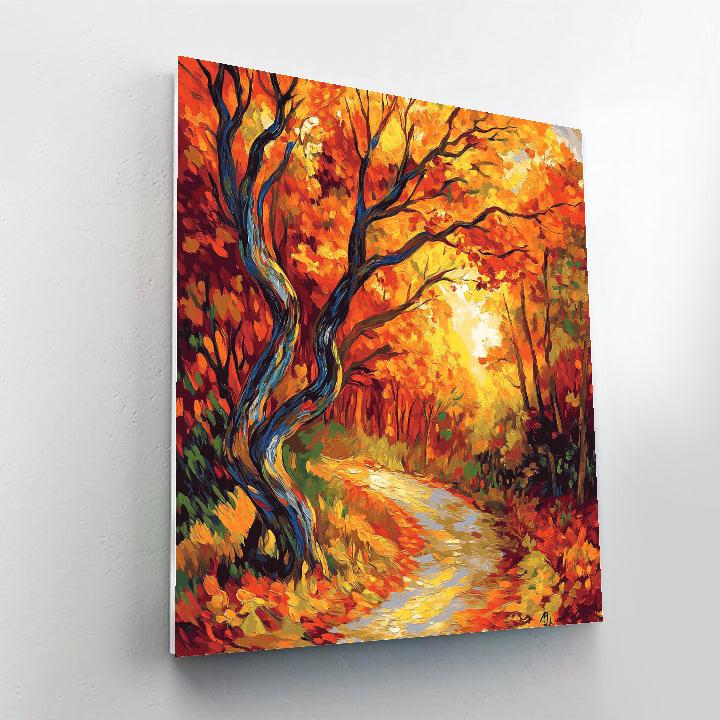 Van Gogh Inspired Autumn Forest Paint by numbers art