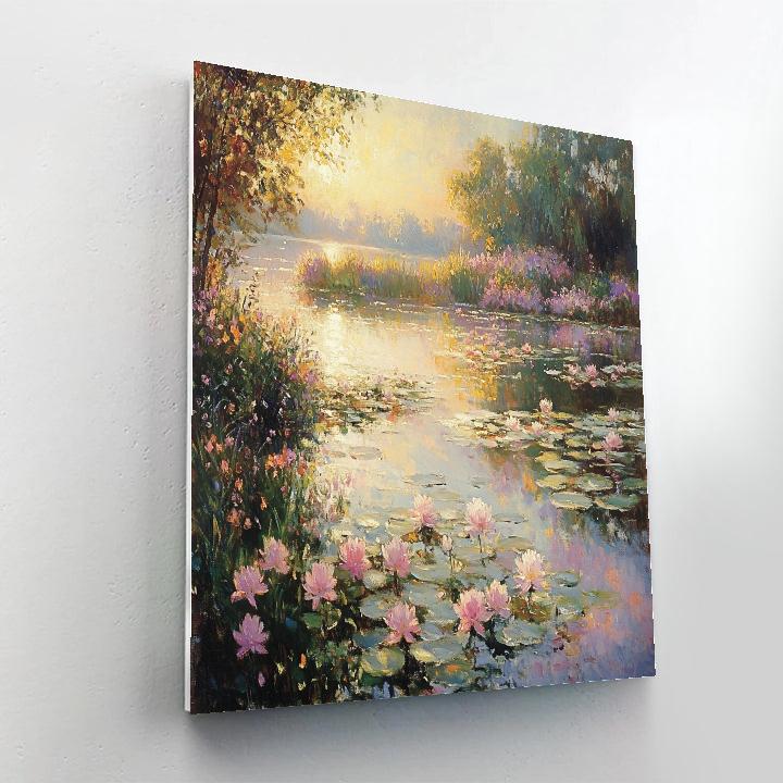 Monet Inspired Garden At Sunrise Painting by numbers kit