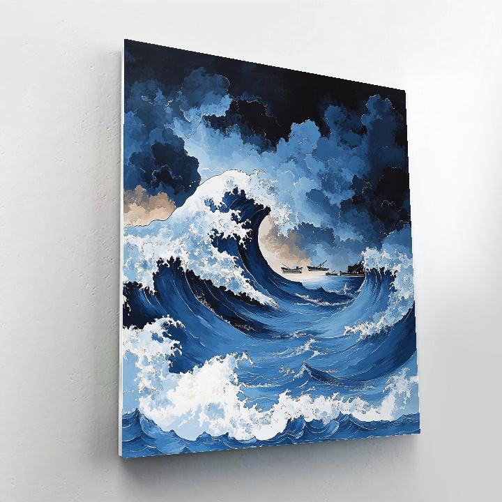 Hokusai Inspired Ocean Storm Paint by numbers kits