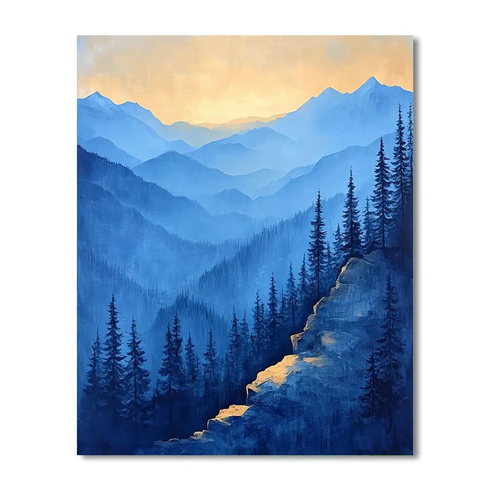 Paul Cézanne Inspired Mountain Morning Painting by numbers kit