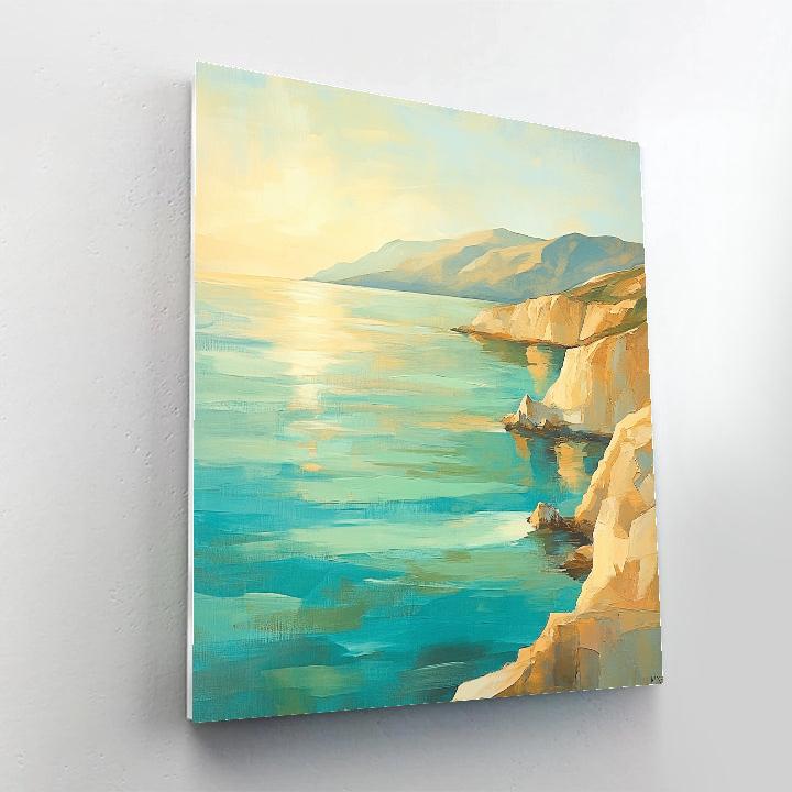 Paul Cézanne Inspired Mediterranean Bay Paint by numbers art