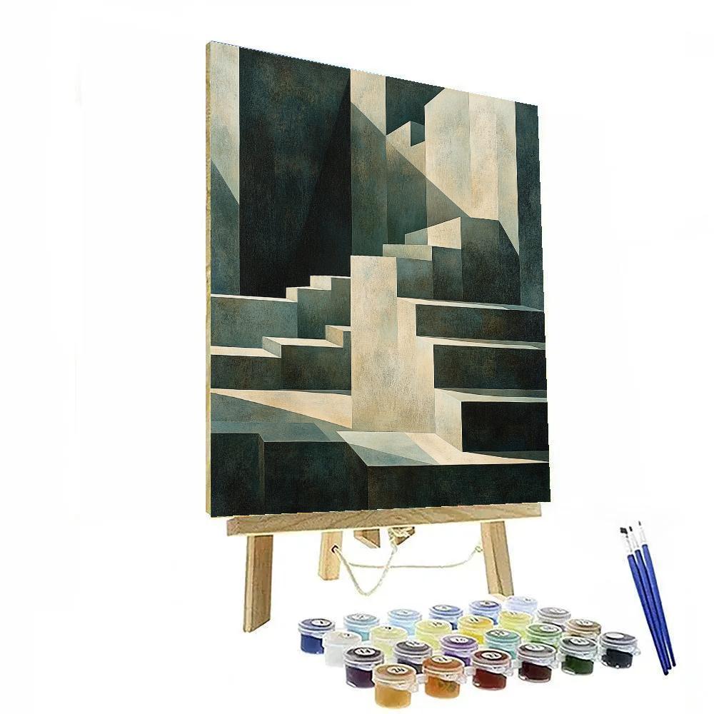 Paul Cézanne Inspired Granite Geometry paint by number