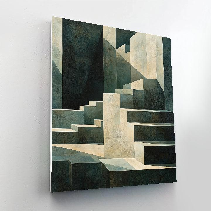 Paul Cézanne Inspired Granite Geometry paint by number