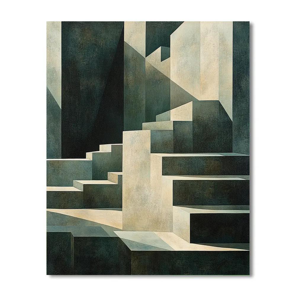 Paul Cézanne Inspired Granite Geometry paint by number