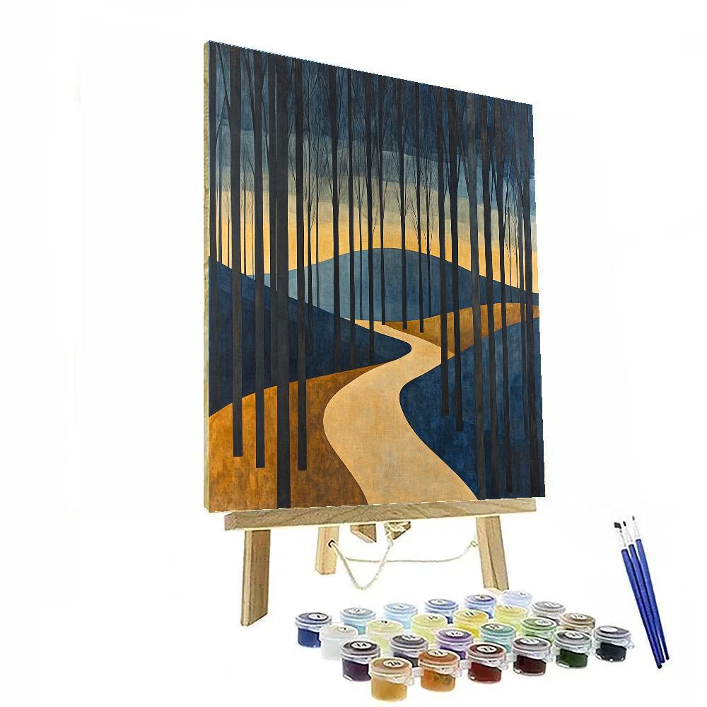 Paul Cézanne Inspired Orchard Path Abstract DIY paint by numbers