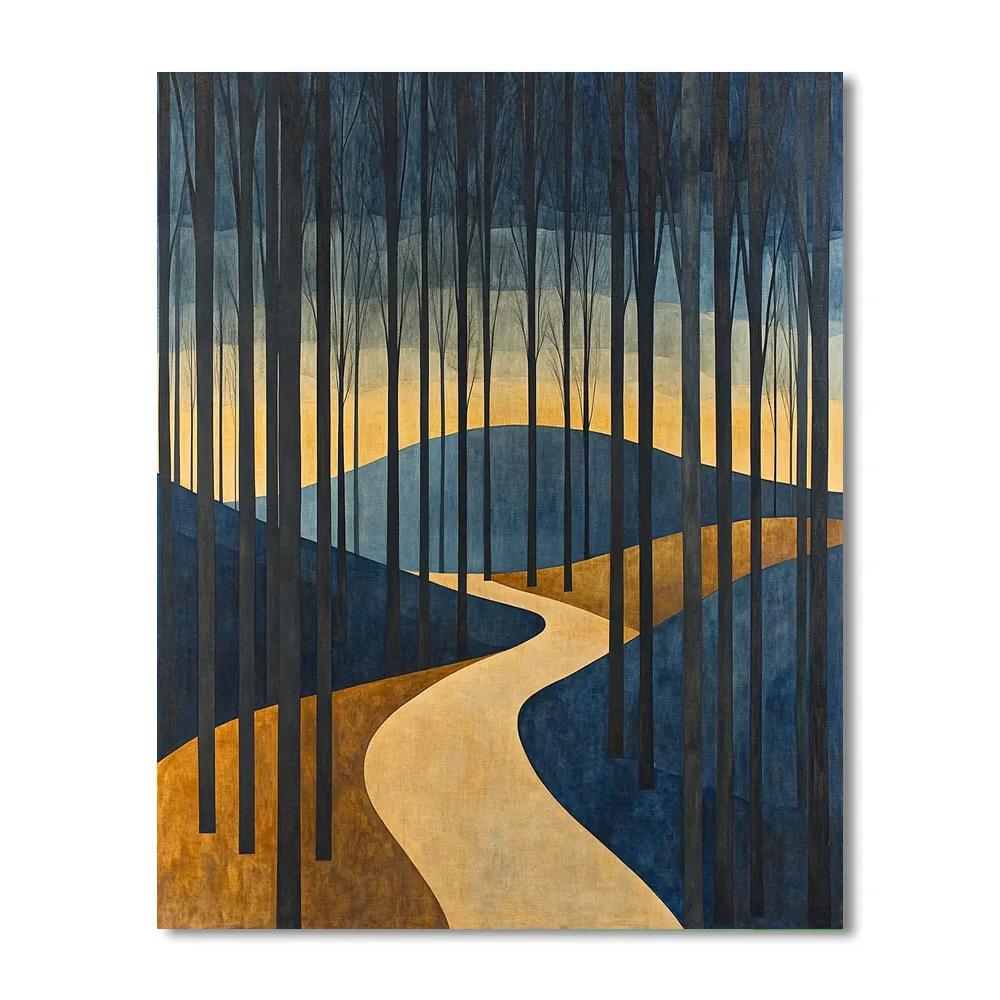 Paul Cézanne Inspired Orchard Path Abstract DIY paint by numbers