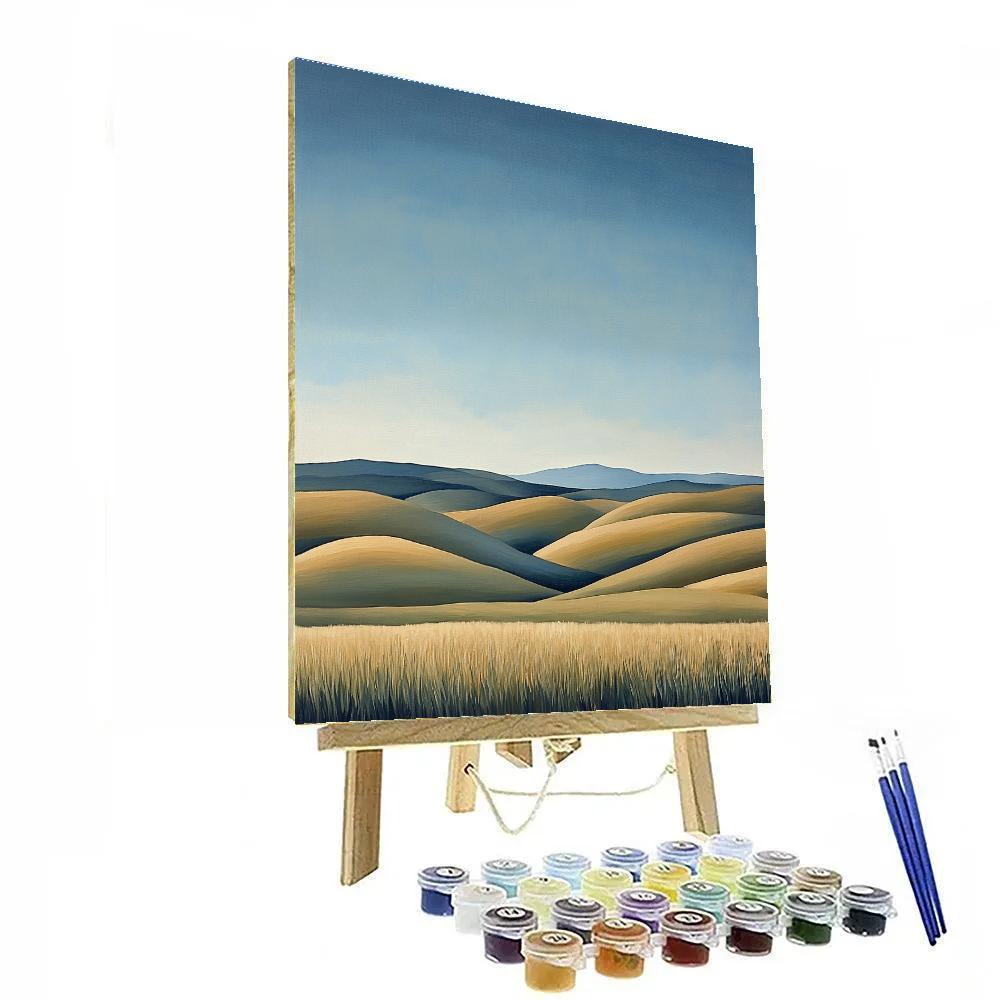 Paul Cézanne Inspired Still Sky And Hills paint by number