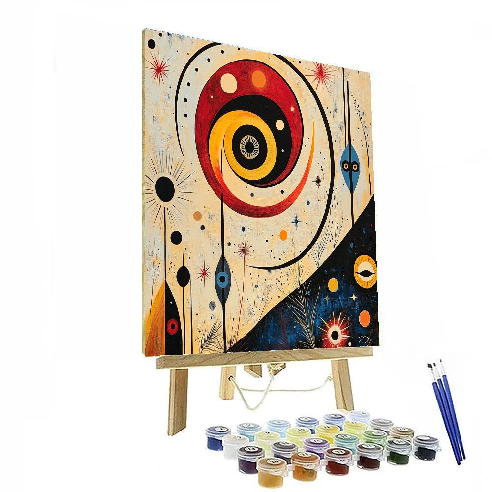Joan Miró Inspired Cosmic Garden Painting by numbers kit