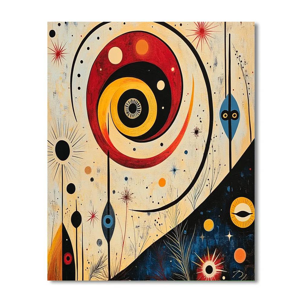 Joan Miró Inspired Cosmic Garden Painting by numbers kit