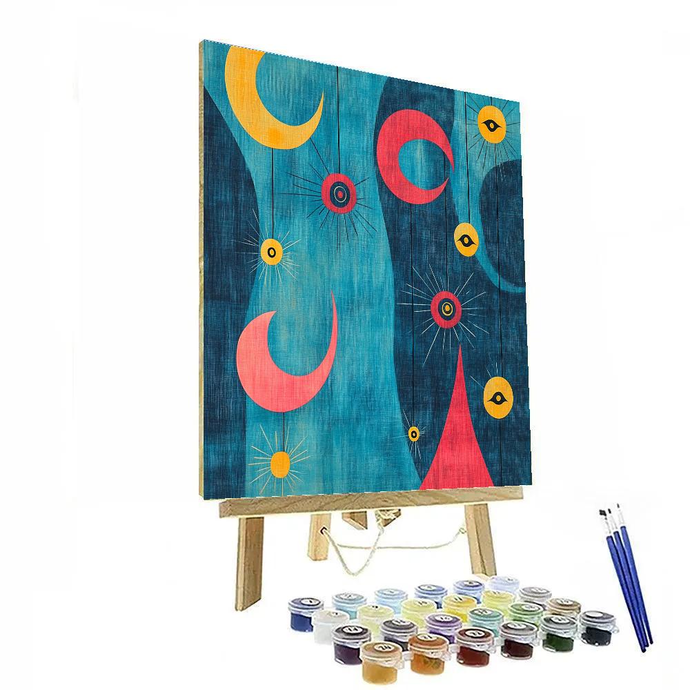 Joan Miró Inspired Starry Lullaby paint by number