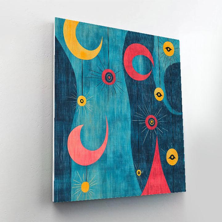 Joan Miró Inspired Starry Lullaby paint by number