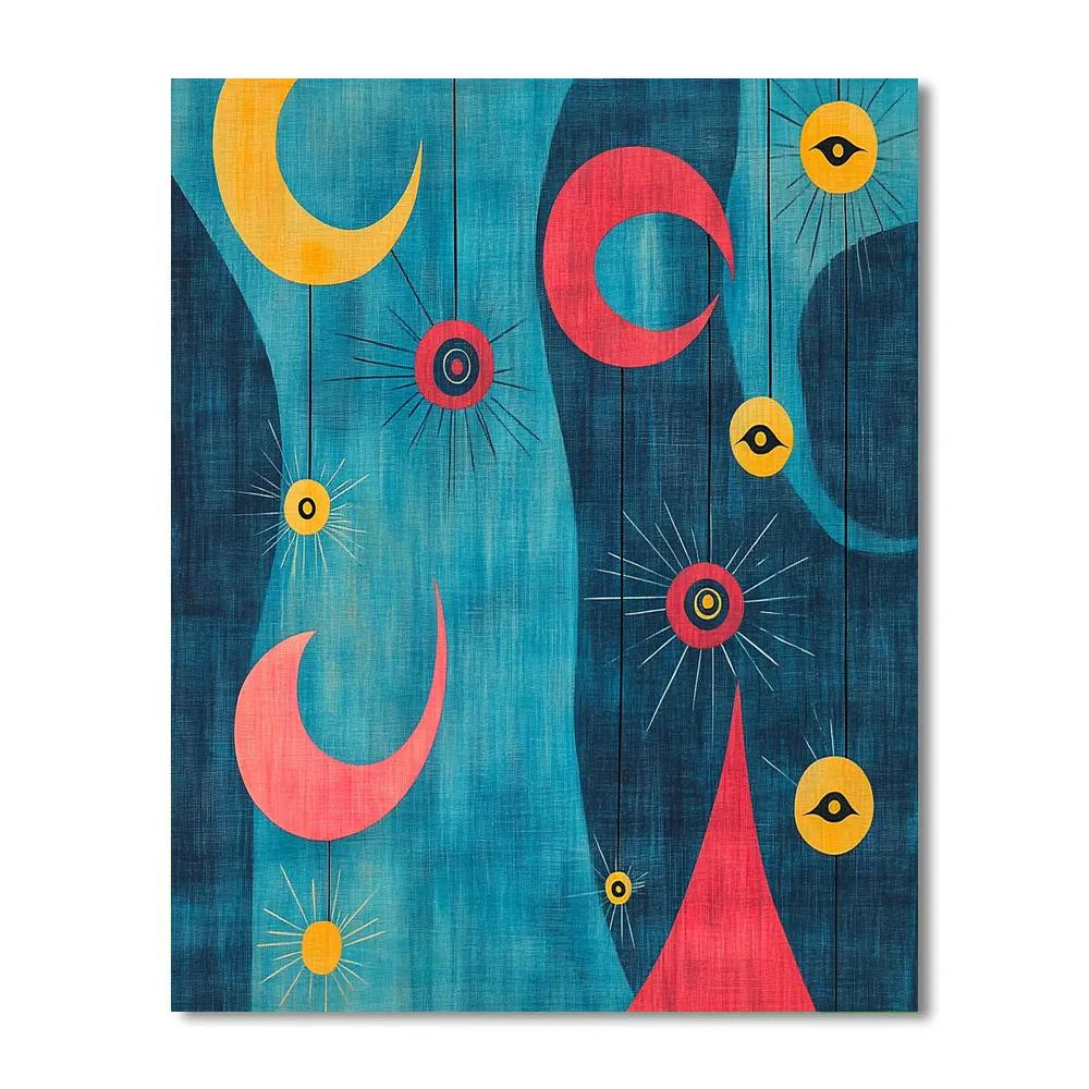 Joan Miró Inspired Starry Lullaby paint by number