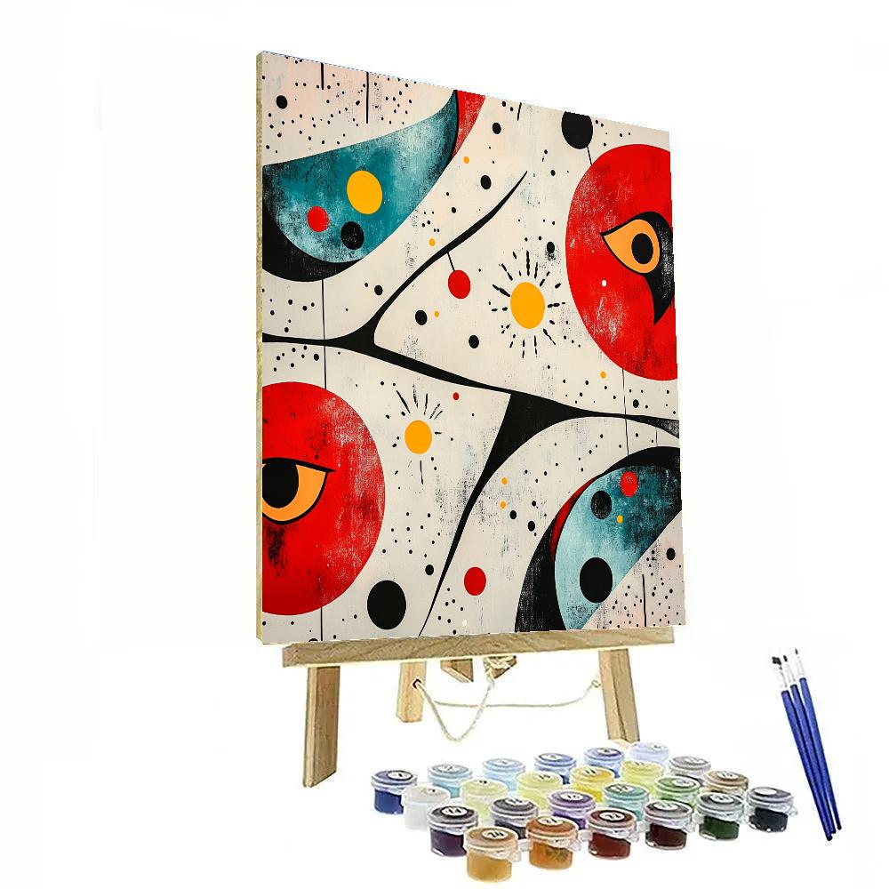 Joan Miró Inspired Lunar Playground painting number kit