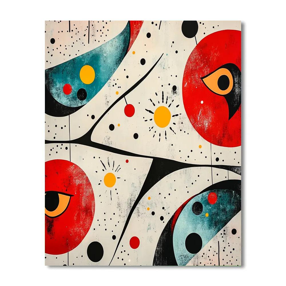 Joan Miró Inspired Lunar Playground painting number kit