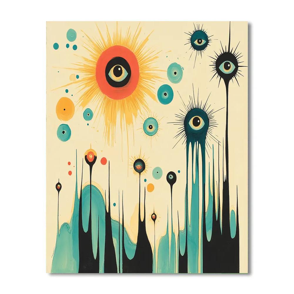 Joan Miró Inspired Echoes Of Dawn DIY paint by numbers