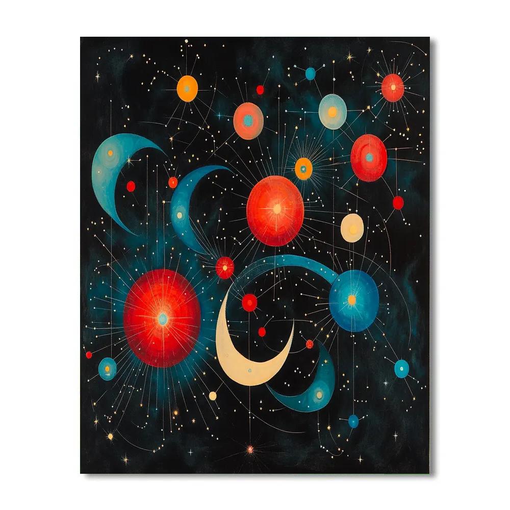 Joan Miró Inspired Orbital Whimsy Paint by numbers kits