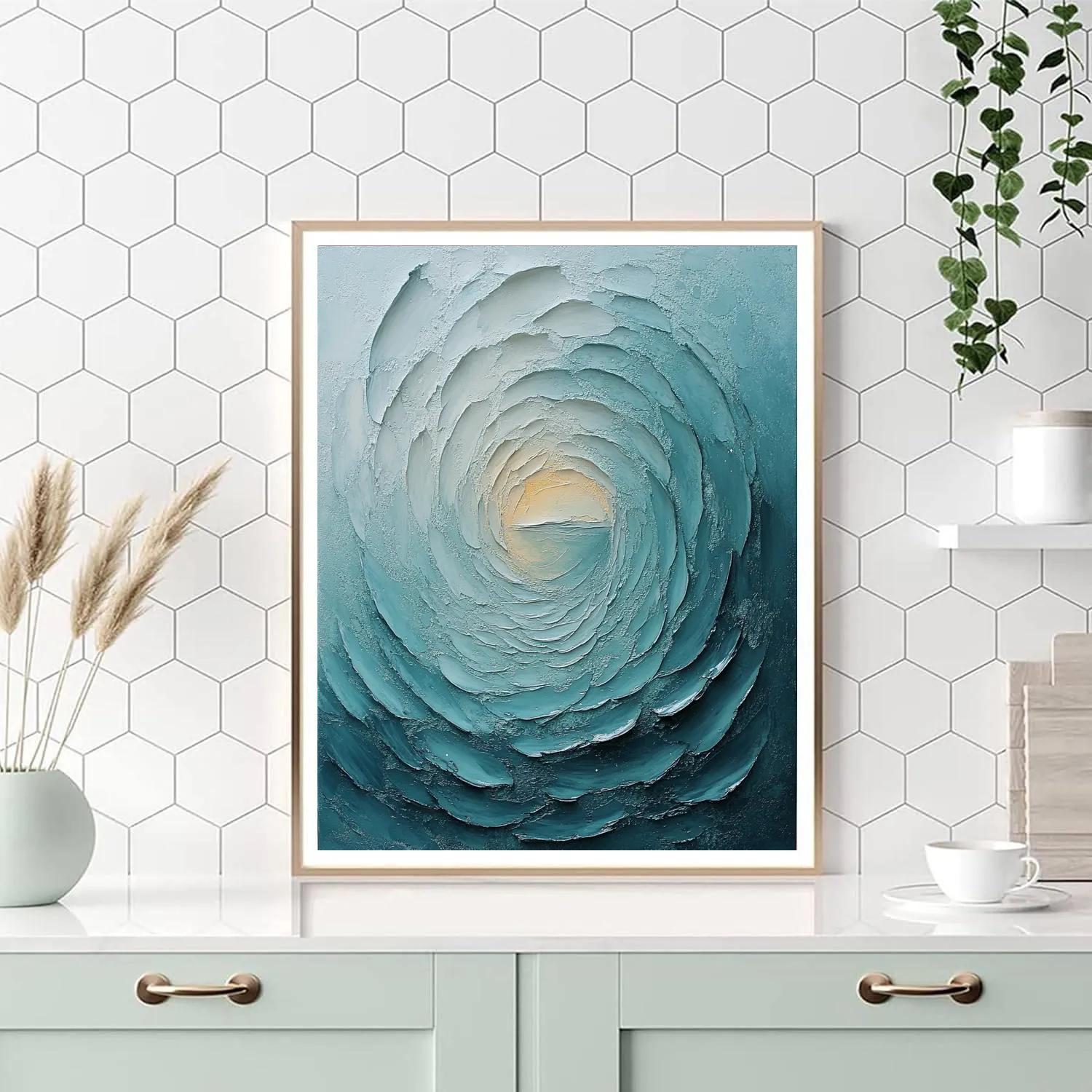 Max Ernst Inspired Teal Reverie painting number kit