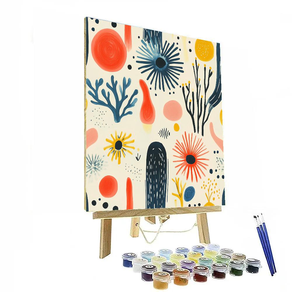 Joan Miró Inspired Silent Carnival paint by number