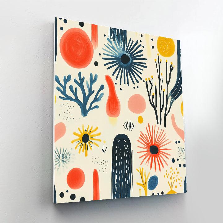 Joan Miró Inspired Silent Carnival paint by number