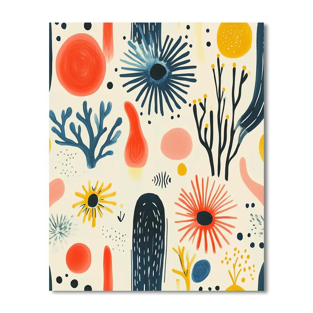 Joan Miró Inspired Silent Carnival paint by number