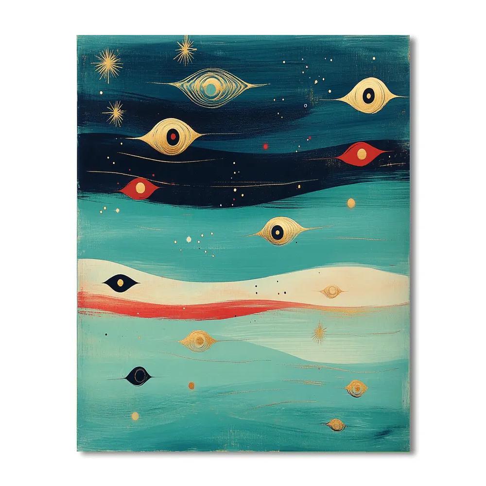 Joan Miró Inspired Memory Of Seas painting number kit