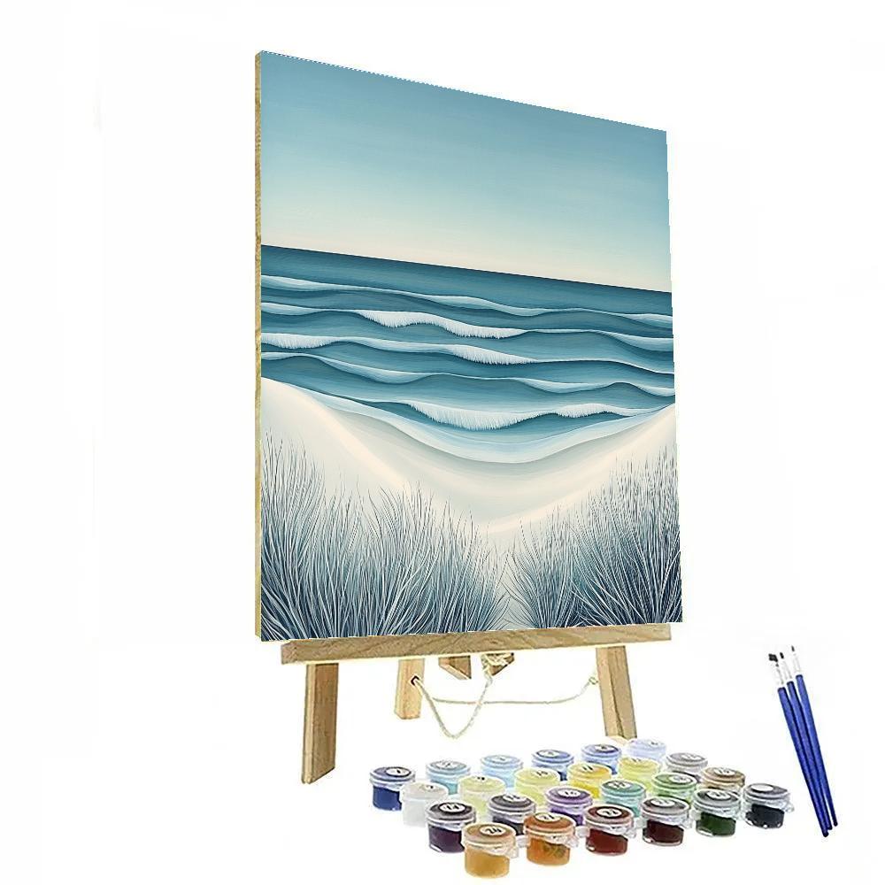 Hiroshige Inspired Winter Coastal Breeze paint by numbers