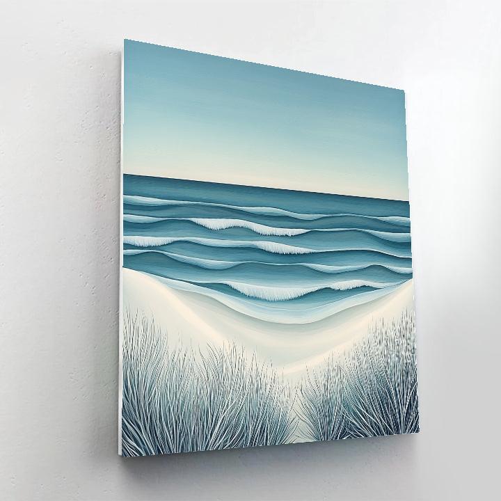 Hiroshige Inspired Winter Coastal Breeze paint by numbers