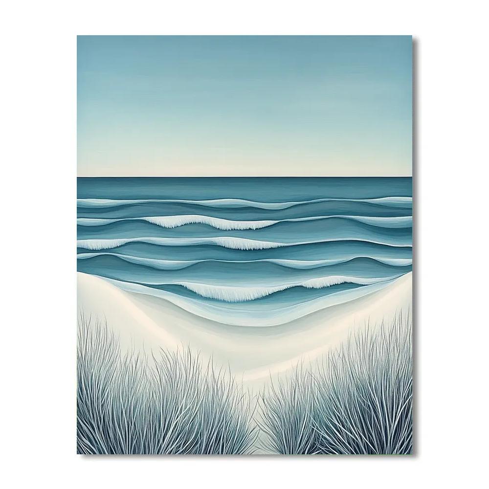 Hiroshige Inspired Winter Coastal Breeze paint by numbers