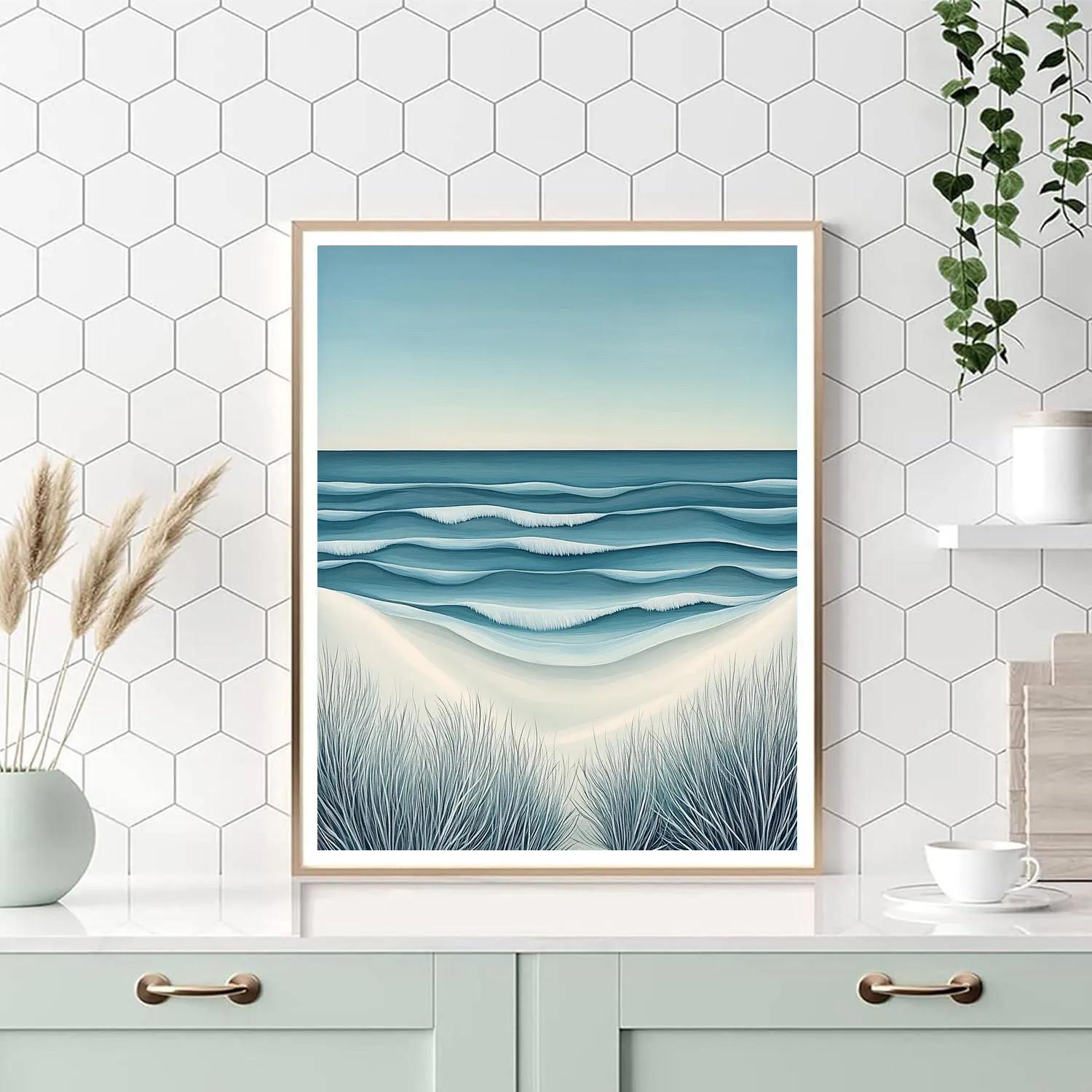 Hiroshige Inspired Winter Coastal Breeze paint by numbers