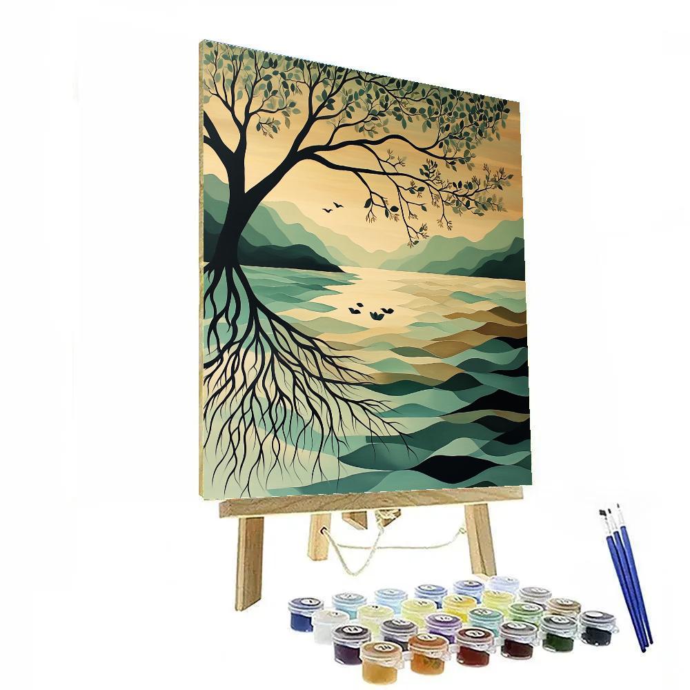 Nandalal Bose Inspired Monsoon Mangrove Rhythm Painting by numbers kit