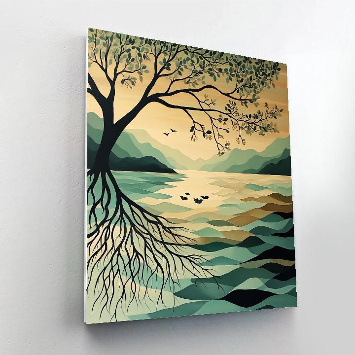 Nandalal Bose Inspired Monsoon Mangrove Rhythm Painting by numbers kit