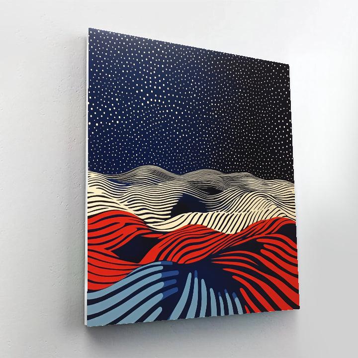 Yayoi Kusama Inspired Cosmic Polka Field Paint by numbers kits