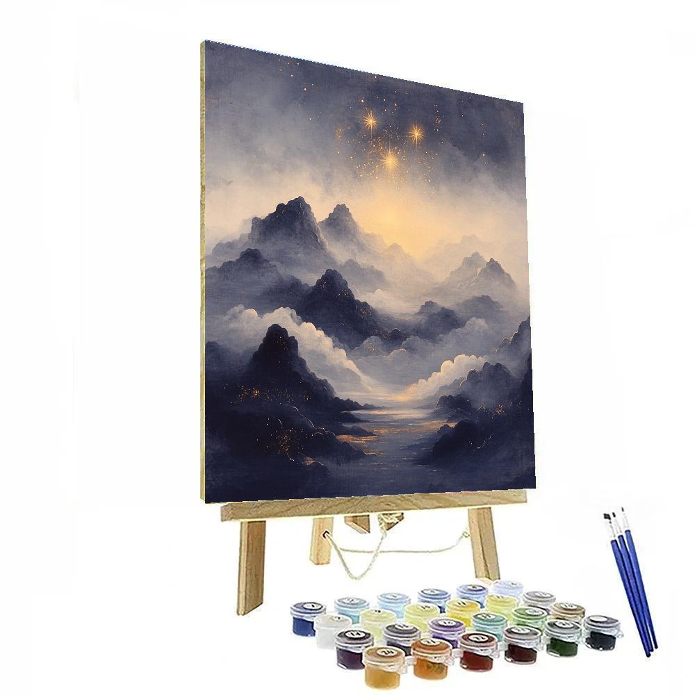 Zhao Mengfu Inspired Celestial Ink Nebula Numbered painting kits