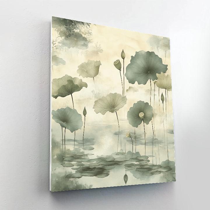 Zhao Mengfu Inspired Lotus Whisper DIY paint by numbers