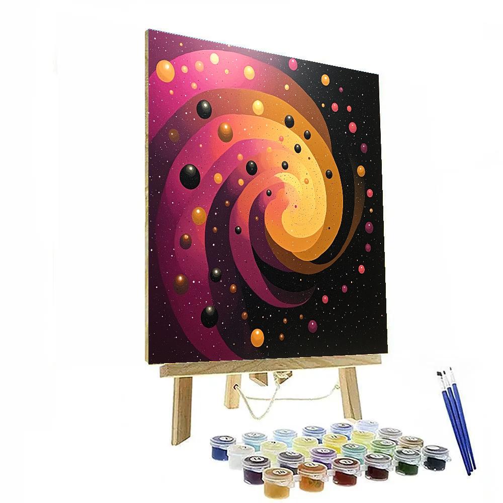 Yayoi Kusama Inspired Nebula Of Floating Orbs Paint by numbers kits