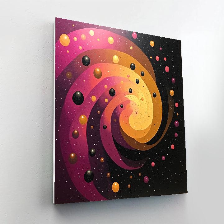 Yayoi Kusama Inspired Nebula Of Floating Orbs Paint by numbers kits